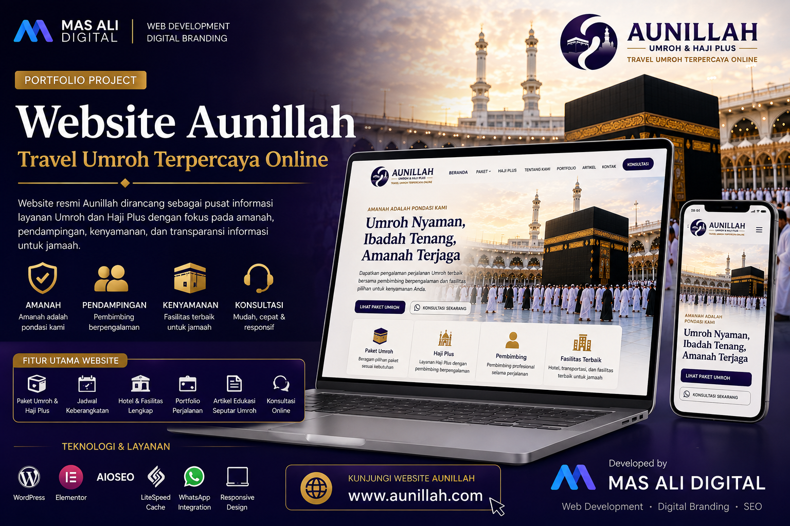 Website Aunillah - Travel Umroh Terpercaya Online
